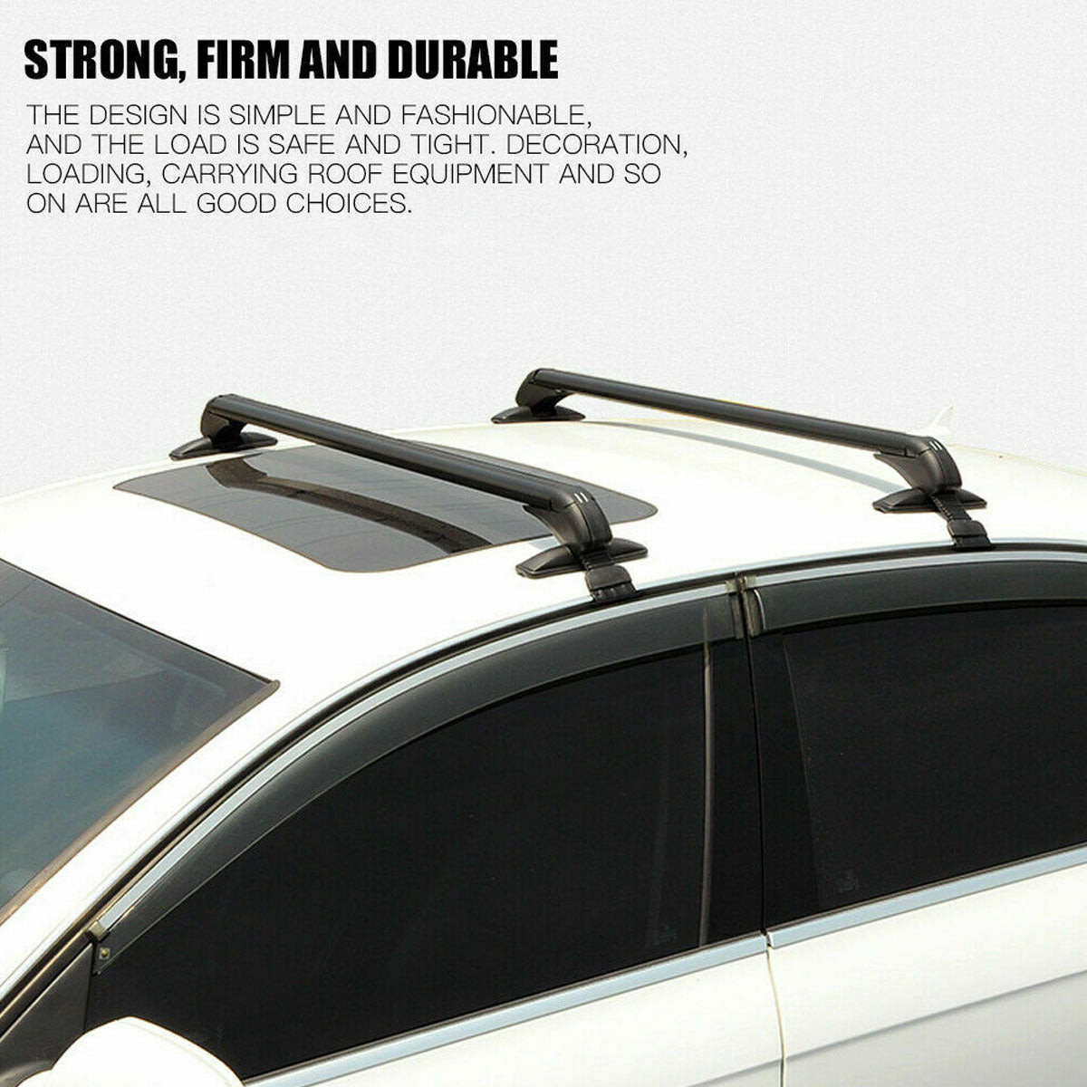 Awnings: 105cm Universal Car Roof Racks Carrier Adjustable Cross Bars Aluminium Alloy Lockable