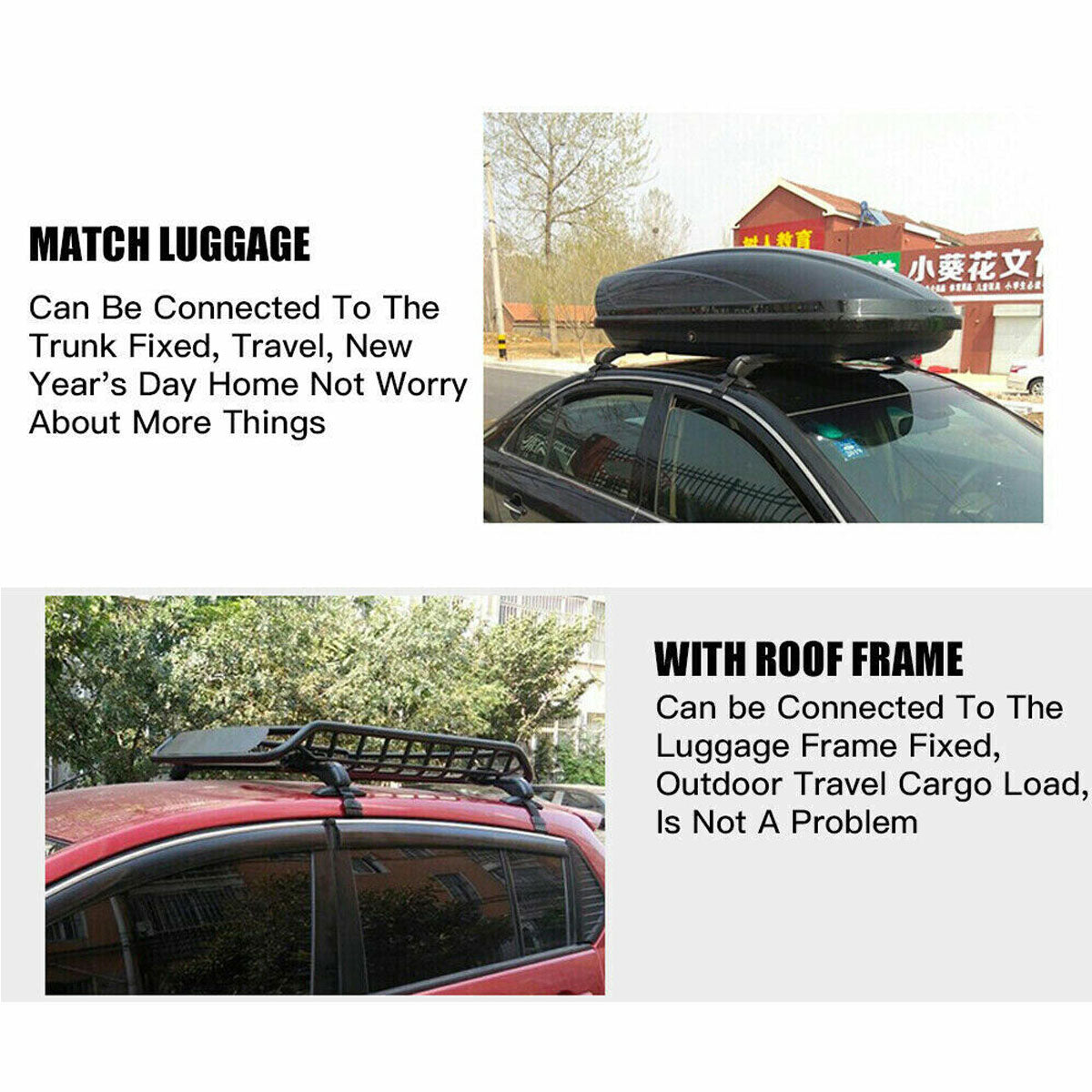 Awnings: 105cm Universal Car Roof Racks Carrier Adjustable Cross Bars Aluminium Alloy Lockable