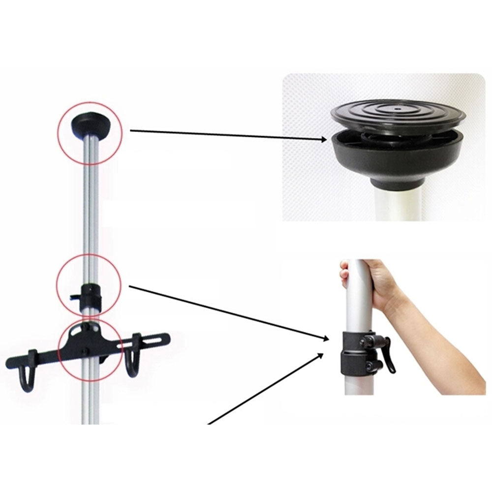 Bicycle Stands & Storage: Heavy Duty Aluminum Alloy 2 Bike Bicycle Hanger Parking Rack Storage Stand To 4M