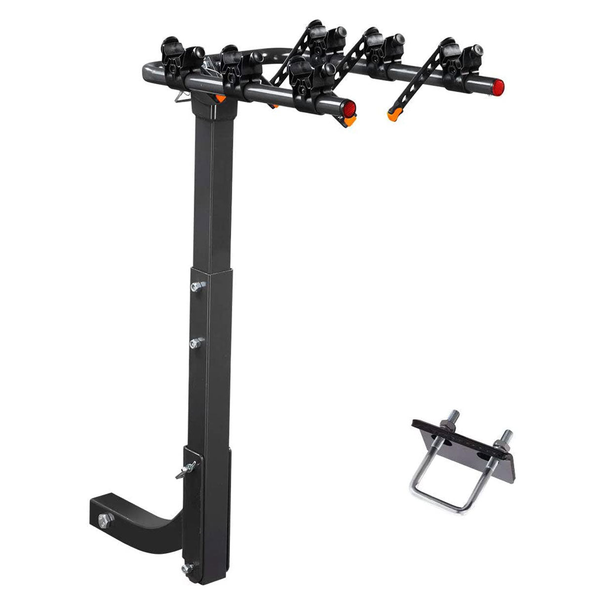 Bicycle Stands & Storage: 3 Bike Rack Bicycle Car Rear Carrier 2" Steel Foldable Steel Hitch Mount Towbar