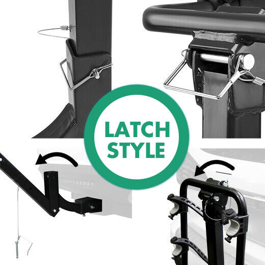 Bicycle Stands & Storage: 3 Bike Rack Bicycle Car Rear Carrier 2" Steel Foldable Steel Hitch Mount Towbar