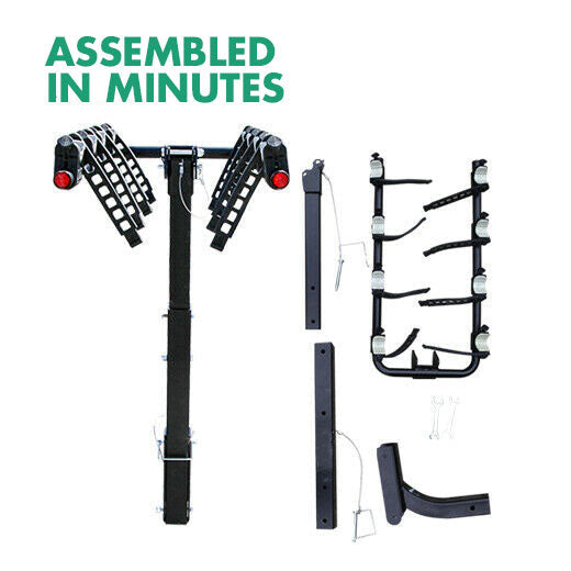 Bicycle Stands & Storage: 3 Bike Rack Bicycle Car Rear Carrier 2" Steel Foldable Steel Hitch Mount Towbar