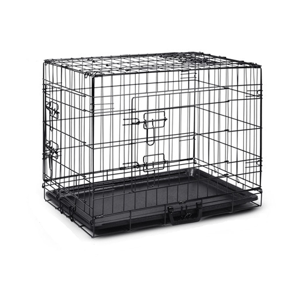 Dog Kennels: 30" Portable Pet Dog Cage Collapsible Metal Crate Kennel