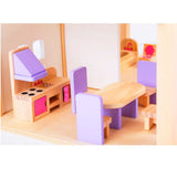 Pretend Play: Wooden DIY Dolls Doll House 2 Level Kids Pretend Play Toys Full Furniture Set
