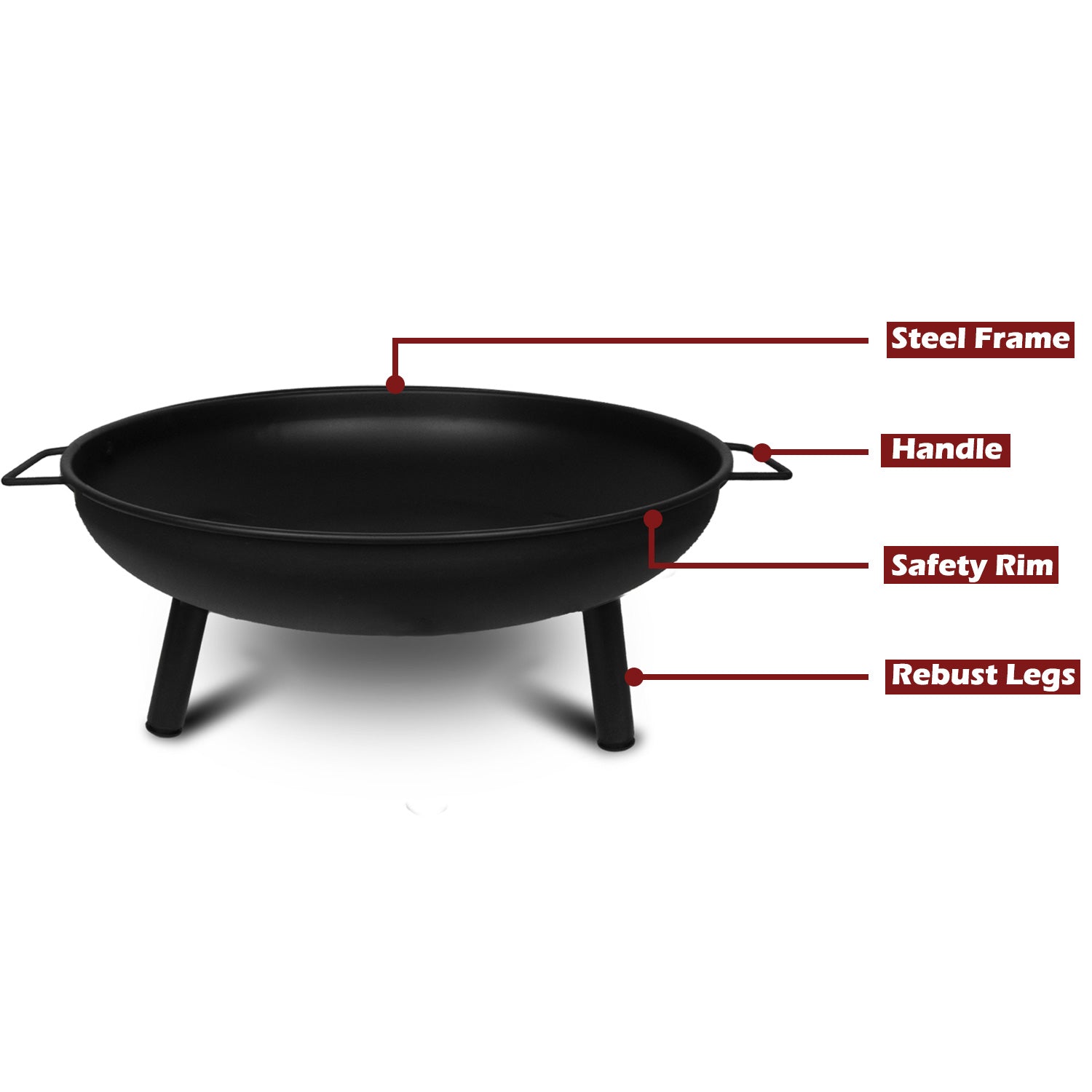 Fire Pits: Portable Outdoor Fire Pit Fireplace Open Patio Heater Garden Plant Bowl Steel