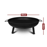 Fire Pits: Portable Outdoor Fire Pit Fireplace Open Patio Heater Garden Plant Bowl Steel