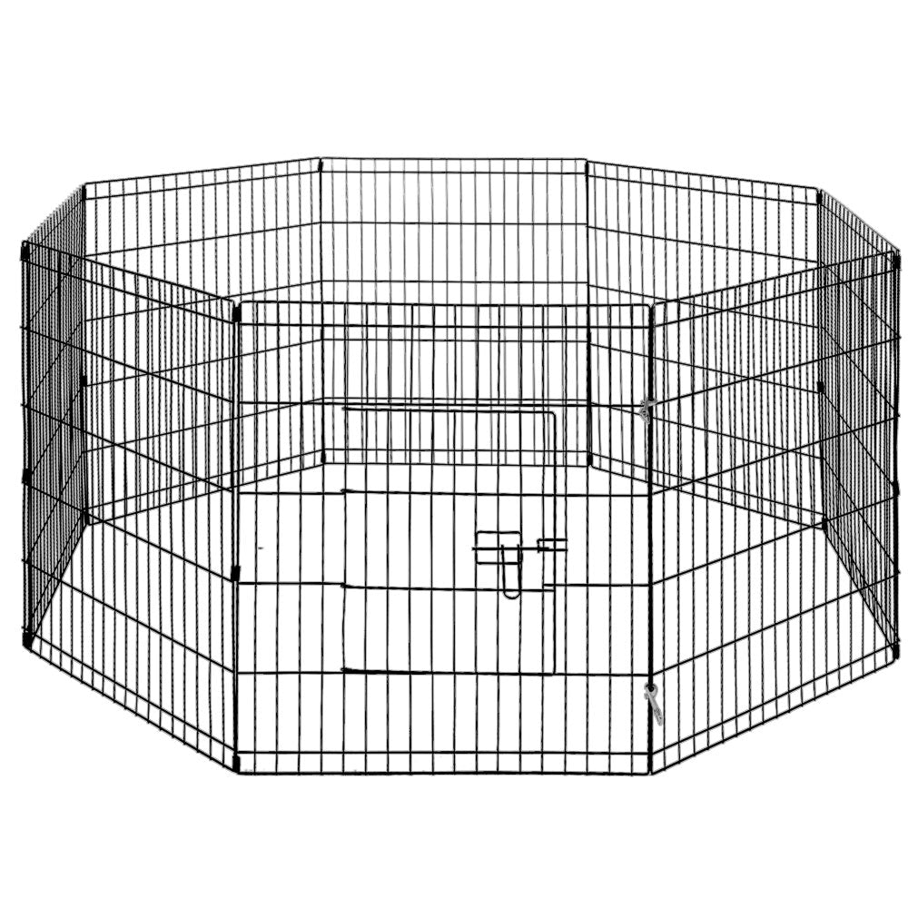 Dog Playpens & Gates: 24" 8 Panel Pet Dog Playpen Puppy Exercise Cage Enclosure Fence Play Pen