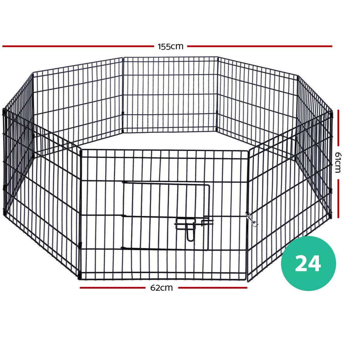 Dog Playpens & Gates: 24" 8 Panel Pet Dog Playpen Puppy Exercise Cage Enclosure Fence Play Pen