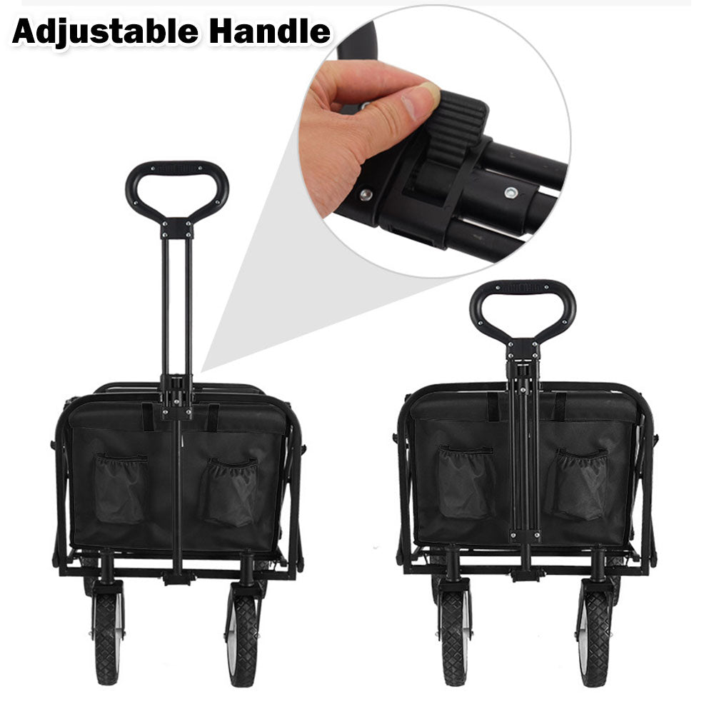 Camp Furniture: Foldable Collapsible Wagon Cart Garden Beach Outdoor Shopping Trolley Fishing Camping