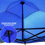 Canopies & Gazebos: 3x3m Pop Up Gazebo Outdoor Tent Folding Marquee Party Camping Market Canopy w/ Side Wall - blue