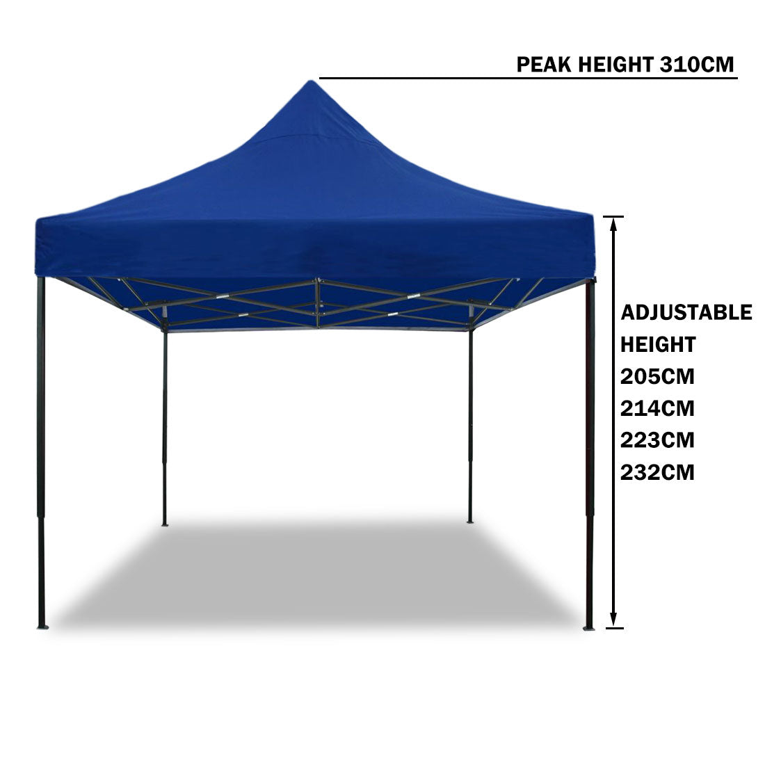 Canopies & Gazebos: 3x3m Pop Up Gazebo Outdoor Tent Folding Marquee Party Camping Market Canopy w/ Side Wall - blue