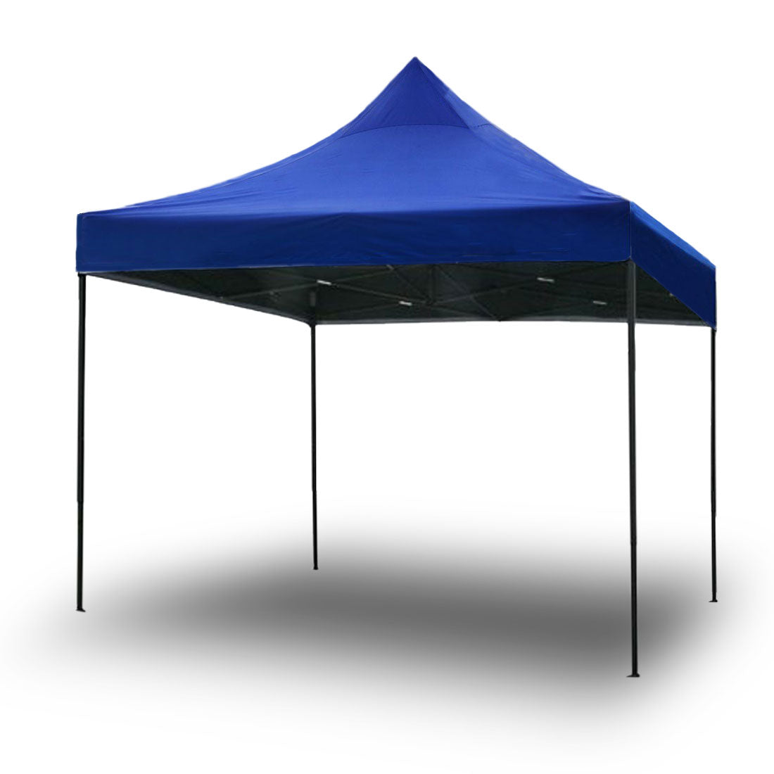 Canopies & Gazebos: 3x3m Pop Up Gazebo Outdoor Tent Folding Marquee Party Camping Market Canopy w/ Side Wall - blue