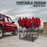Canopies & Gazebos: 3x3m Pop Up Gazebo Outdoor Tent Folding Marquee Party Camping Market Canopy w/ Side Wall - red