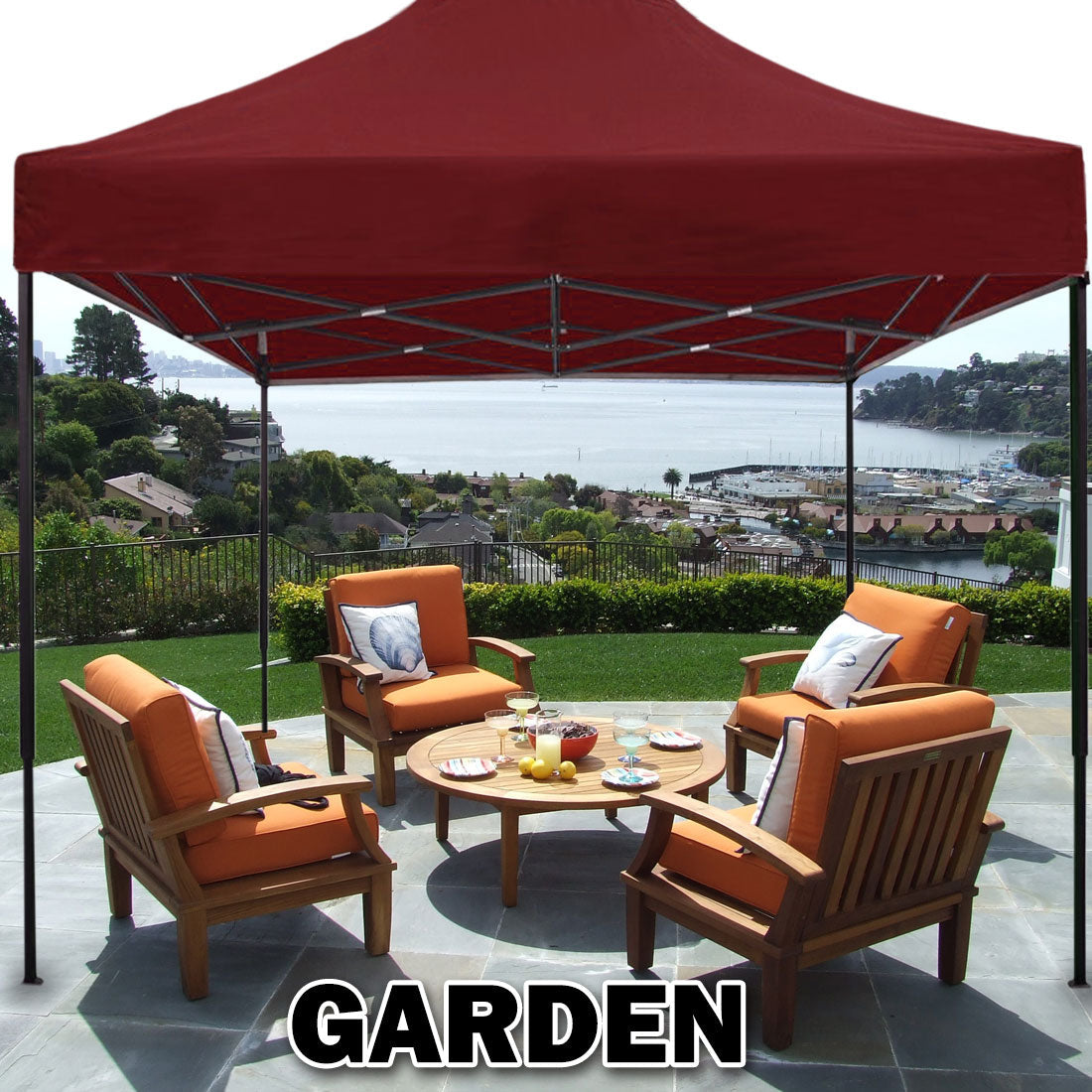 Canopies & Gazebos: 3x3m Pop Up Gazebo Outdoor Tent Folding Marquee Party Camping Market Canopy w/ Side Wall - red