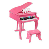 Pretend Play: Kids Wooden Pretend Musical Toy Baby Children Grand Toy Mini 30 Keys Piano Pink