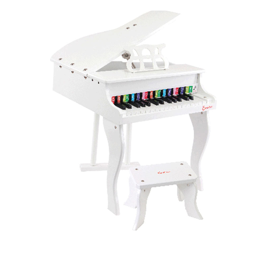 Pretend Play: Kids Wooden Pretend Musical Toy Baby Children Grand Toy Mini 30 Keys Piano White