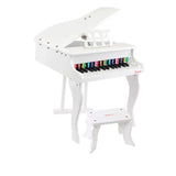 Pretend Play: Kids Wooden Pretend Musical Toy Baby Children Grand Toy Mini 30 Keys Piano White