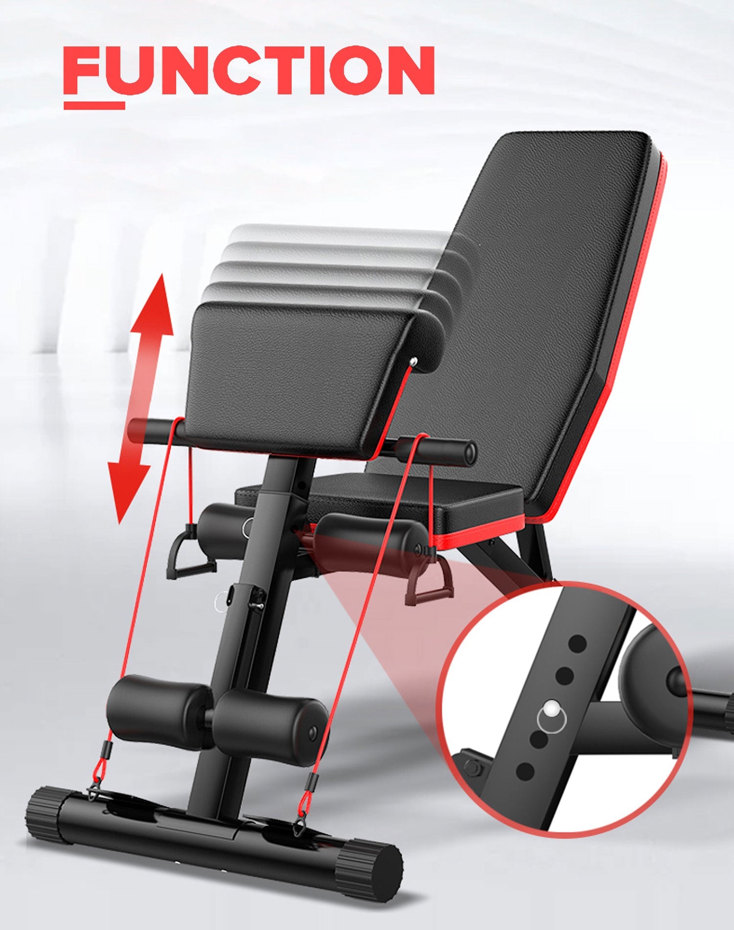 Gymnastics: Adjustable FID Ab Abdominal Weight Press Bench Fitness Incline Sit up Gym Flat