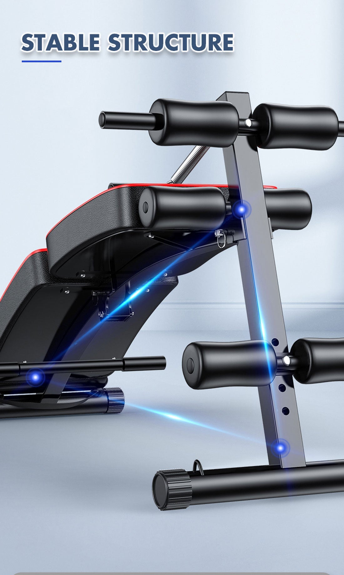 Exercise Benches: Foldable Weight Sit Up Bench Press Adjustable Home Gym Abdominal Exercise Fitness