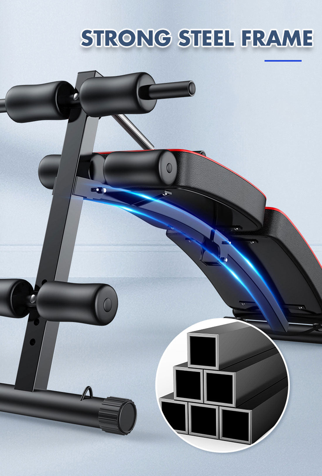 Exercise Benches: Foldable Weight Sit Up Bench Press Adjustable Home Gym Abdominal Exercise Fitness