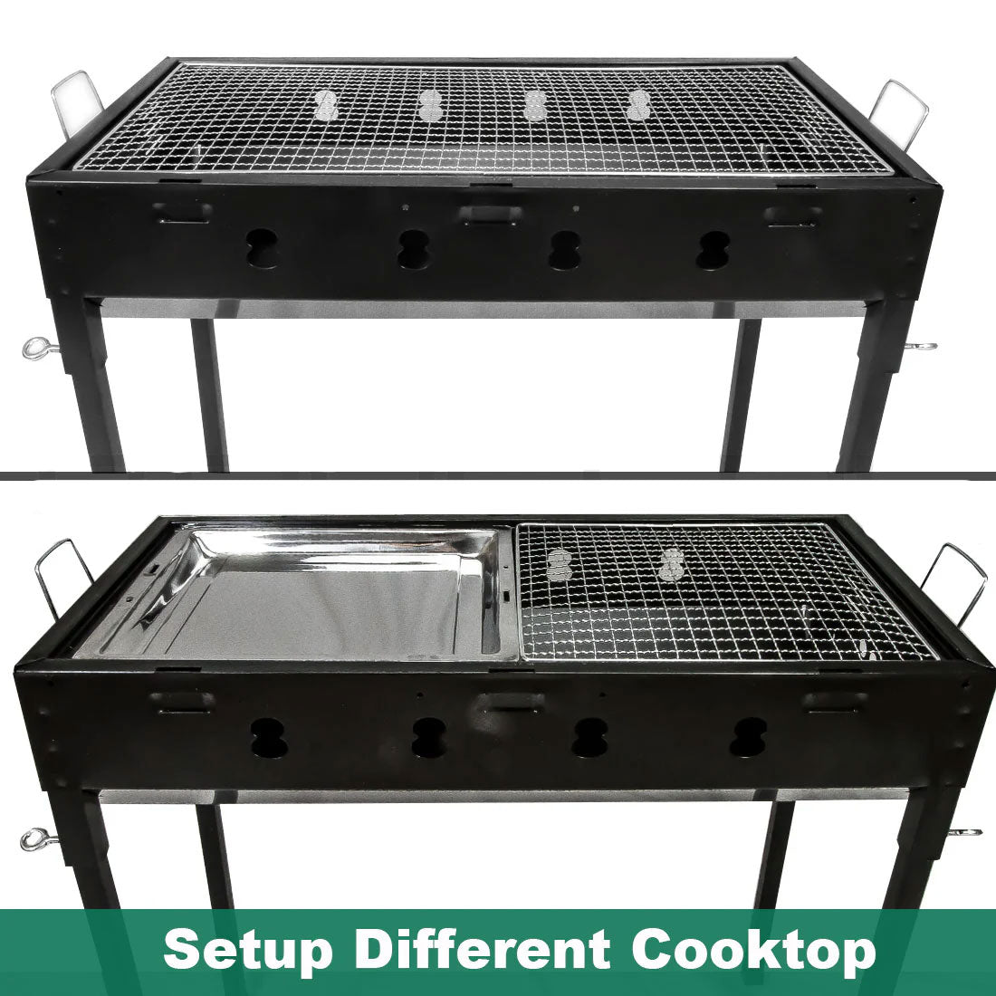 BBQ Tools: Large Portable Charcoal Outdoor BBQ Barbecue Grill Set