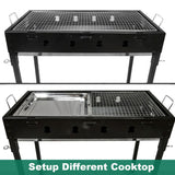 BBQ Tools: Large Portable Charcoal Outdoor BBQ Barbecue Grill Set