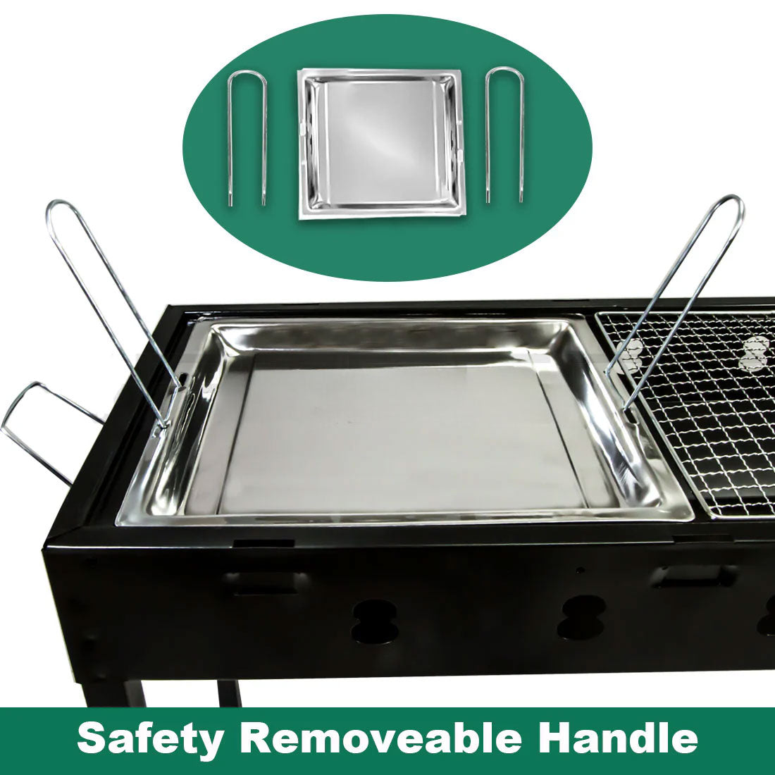 BBQ Tools: Large Portable Charcoal Outdoor BBQ Barbecue Grill Set