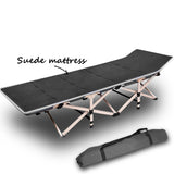 Inflatable Mattresses: Camping Portable Stretcher Single Foldable Folding Bed Mattress Recliner Mat - grey