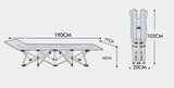 Inflatable Mattresses: Camping Portable Stretcher Single Foldable Folding Bed Mattress Recliner Mat - grey