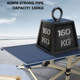 Arm Chairs & Recliners: Camping Portable Stretcher Single Foldable Folding Bed Recliner Mat - navy
