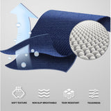 Inflatable Mattresses: Camping Portable Stretcher Single Foldable Folding Bed Mattress Recliner Mat - navy