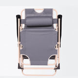 Camp Furniture: Reclining Sun Beach Deck Lounge Chair Outdoor Folding Camping Fishing Arm Rest - grey
