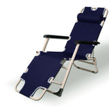 Boating Accessories: Reclining Sun Beach Deck Lounge Chair Outdoor Folding Camping Fishing Arm Rest - navy