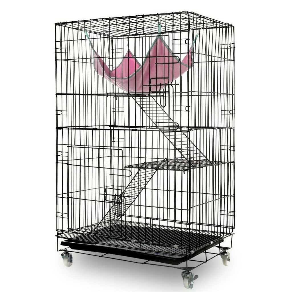 Bird Cages & Stands: 3 Level Rabbit Bird Cage Ferret Parrot Aviary Cat Rat Aviary Budgie Hamster Pet Cages Castor L