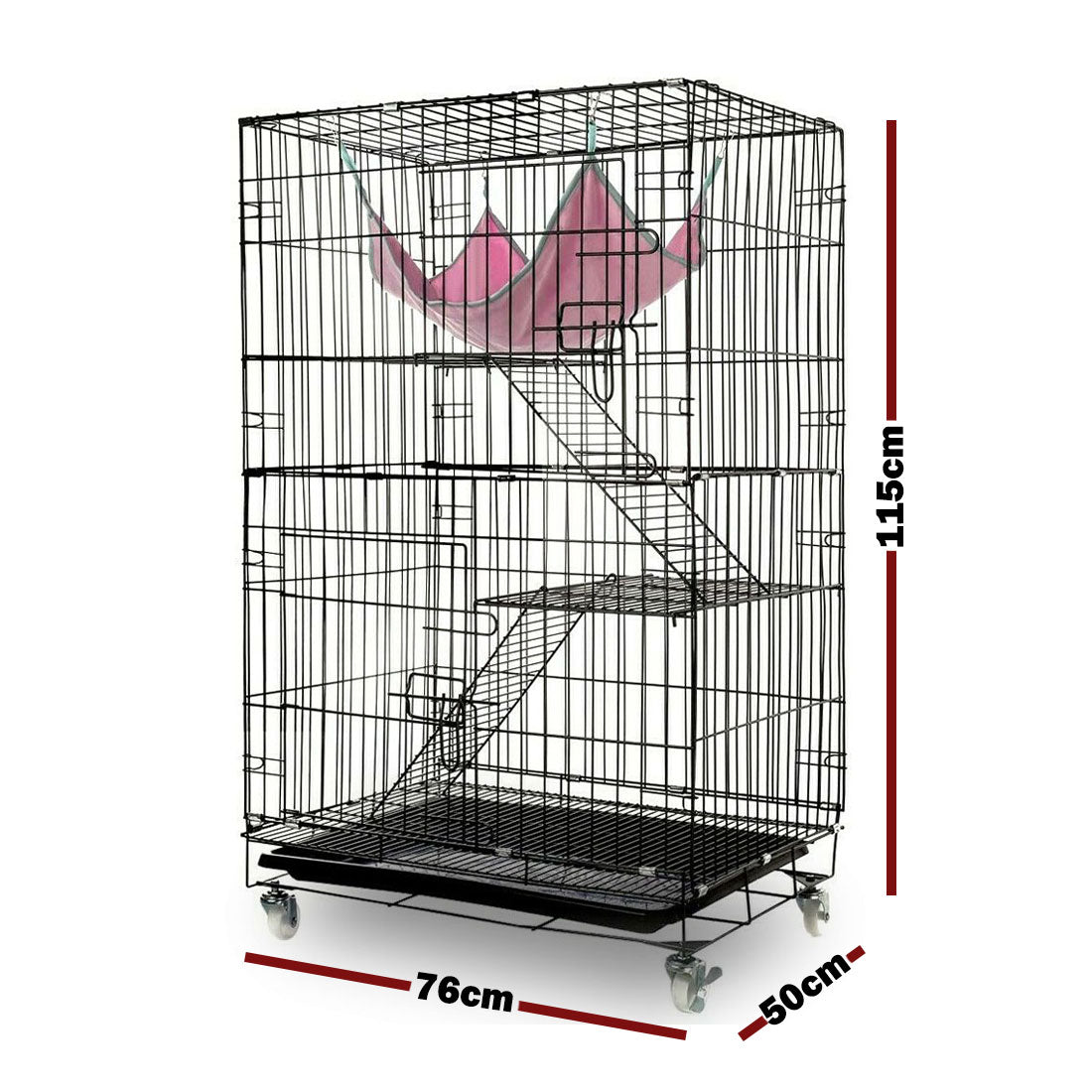 Bird Cages & Stands: 3 Level Rabbit Bird Cage Ferret Parrot Aviary Cat Rat Aviary Budgie Hamster Pet Cages Castor XL