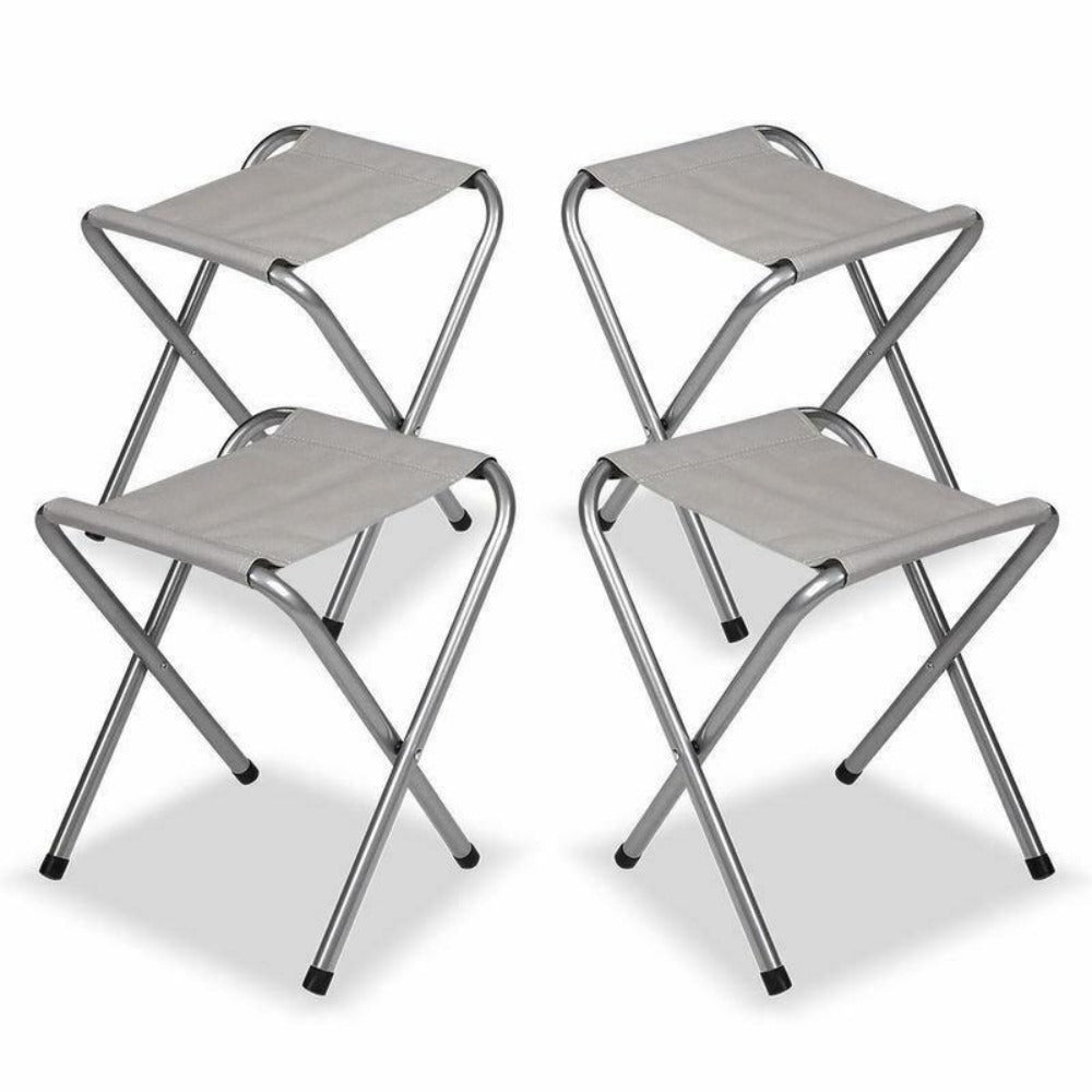 Outdoor Sofas & Lounge Sets: Portable Folding Picnic Camping Set BBQ Party Aluminium Table 4 Foldable Chairs