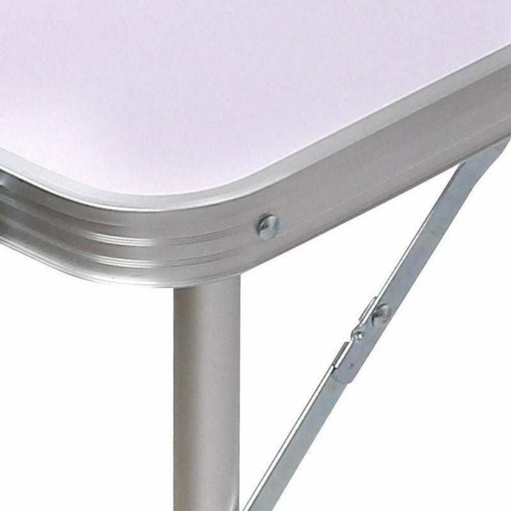 Outdoor Sofas & Lounge Sets: Portable Folding Picnic Camping Set BBQ Party Aluminium Table 4 Foldable Chairs