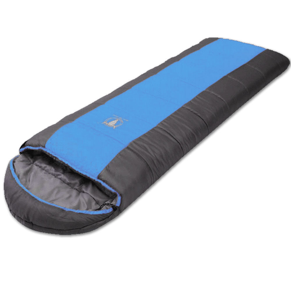 Sleeping Bags: Outdoor Camping Envelope Sleeping Bag Thermal Tent Hiking Winter Single -15C - blue