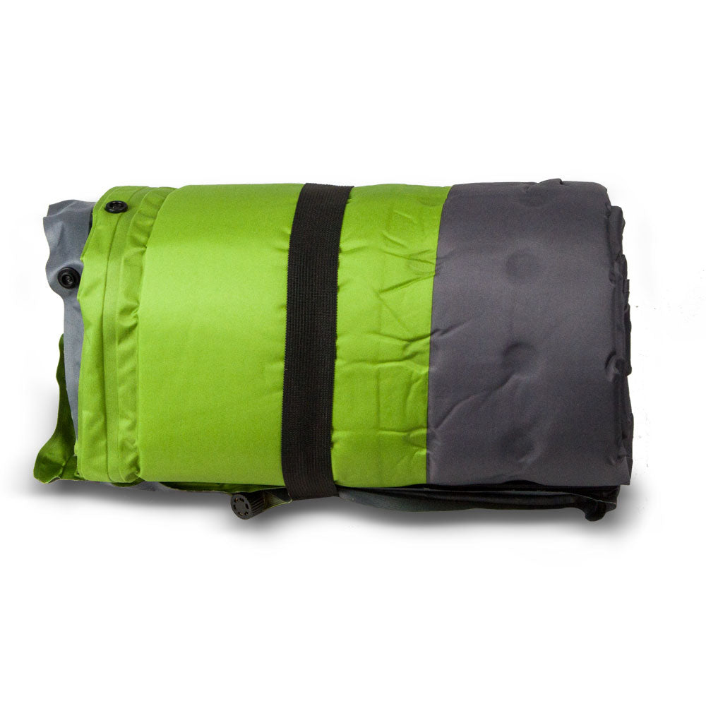 Inflatable Mattresses: Double Self Inflating Mattress Sleeping Mat Air Bed Camping Camp Hiking Joinable - green