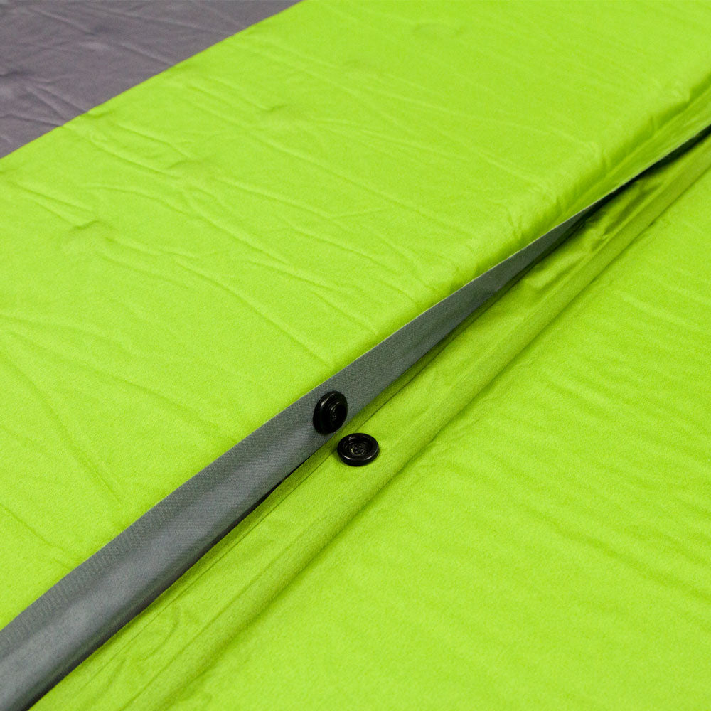 Inflatable Mattresses: Double Self Inflating Mattress Sleeping Mat Air Bed Camping Camp Hiking Joinable - green