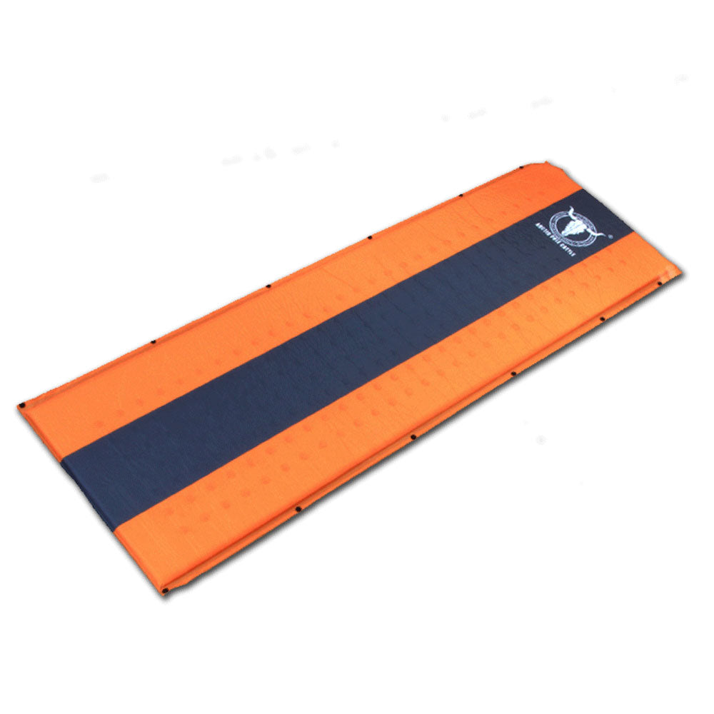Inflatable Mattresses: Self Inflating Mattress Sleeping Mat Air Bed Camping Camp Hiking Joinable Single - orange
