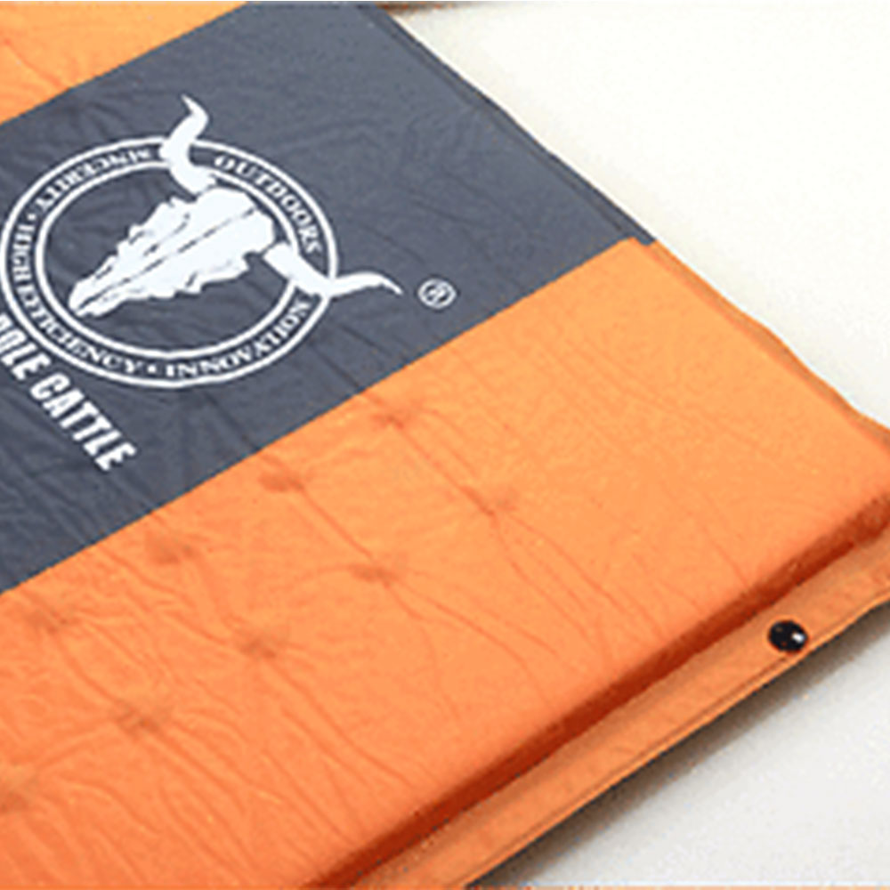 Inflatable Mattresses: Self Inflating Mattress Sleeping Mat Air Bed Camping Camp Hiking Joinable Single - orange