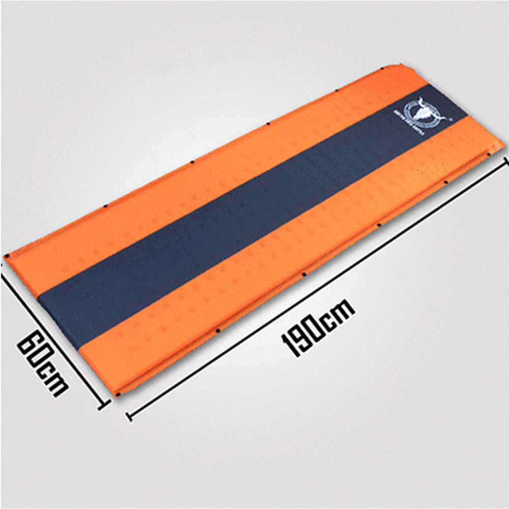 Inflatable Mattresses: Self Inflating Mattress Sleeping Mat Air Bed Camping Camp Hiking Joinable Single - orange