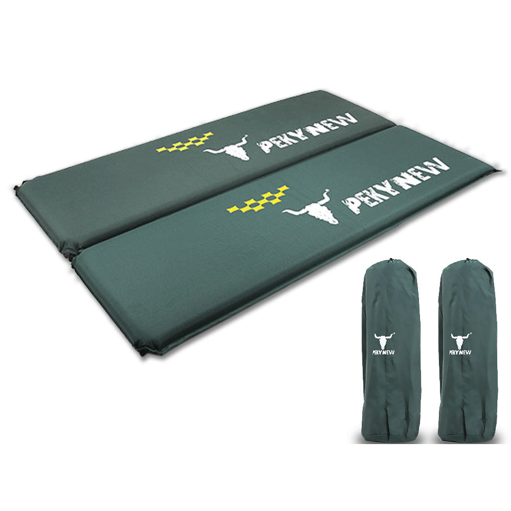 Inflatable Mattresses: Double Self Inflating Joinable Mat Pad Air Bed Camping - green