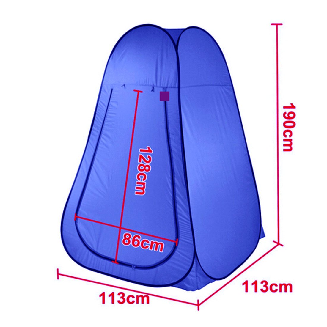 Tents: Pop Up  Portable Privacy Shower room Tent &20L Outdoor Camping Water Bag Camp Set - blue