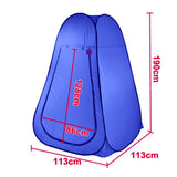 Tents: Pop Up  Portable Privacy Shower room Tent &20L Outdoor Camping Water Bag Camp Set - blue