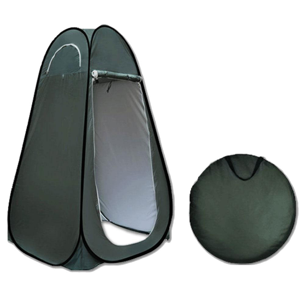 Portable Toilets & Showers: Pop Up Camping Shower Toilet Tent Outdoor Privacy Portable Change Room Shelter Silver Linen - green