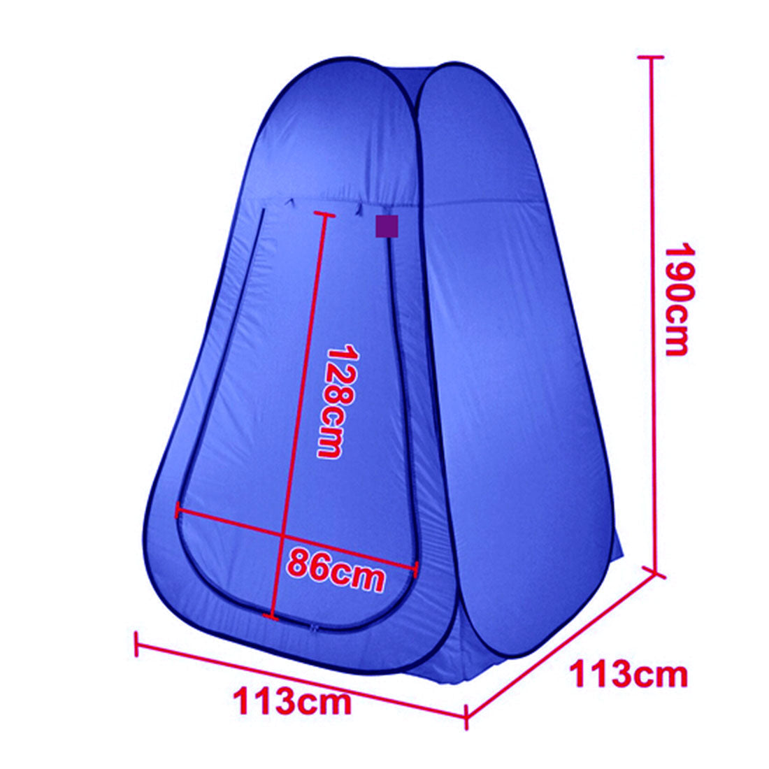 Portable Toilets & Showers: Pop Up Camping Shower Toilet Tent Outdoor Privacy Portable Change Room Shelter - blue