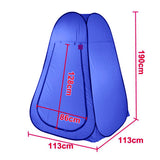 Portable Toilets & Showers: Pop Up Camping Shower Toilet Tent Outdoor Privacy Portable Change Room Shelter - blue