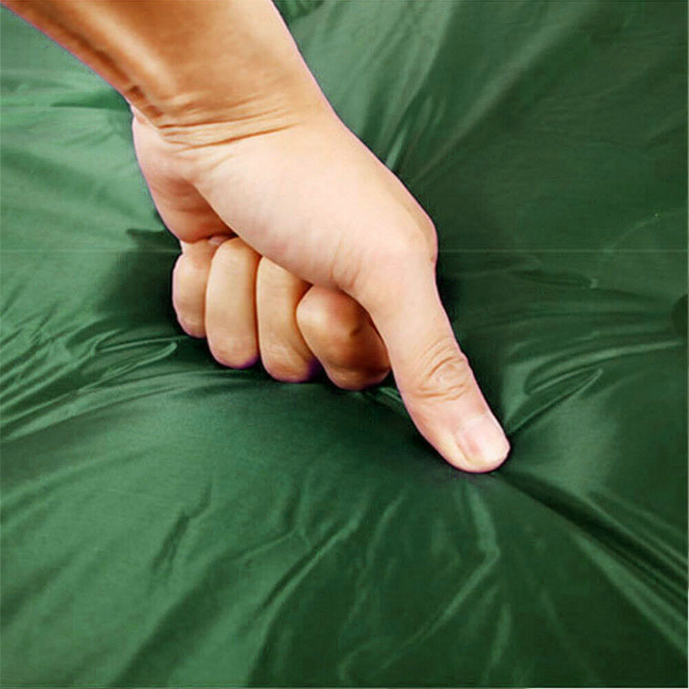 Inflatable Mattresses: Self Inflating Mattress Camping Hiking Airbed Mat Sleeping with Pillow Bag Camp - green
